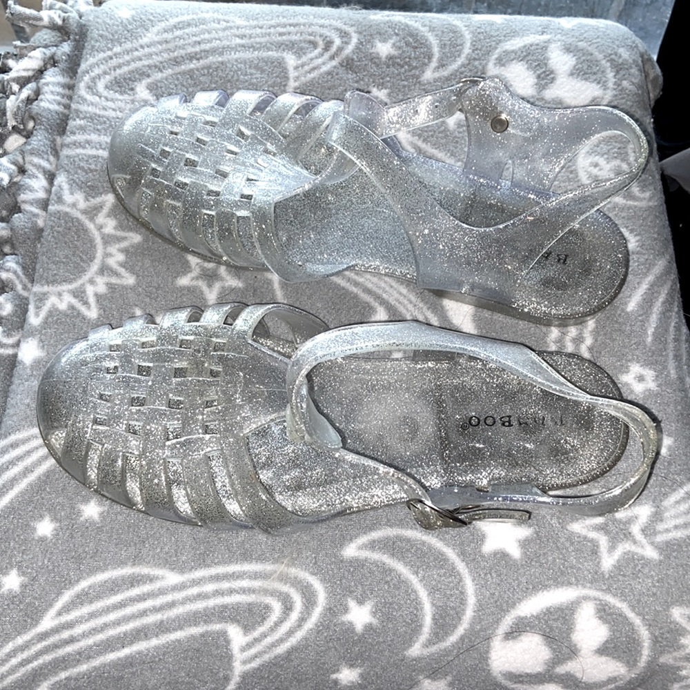 Clear Glitter Jelly Shoes